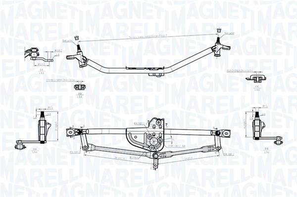 Tringlerie d'essuie-glace MAGNETI MARELLI ref. 085570754010