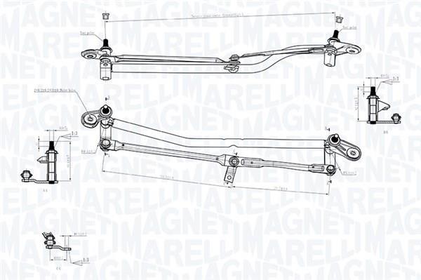 Tringlerie d'essuie-glace MAGNETI MARELLI 085570755010