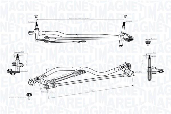 Tringlerie d'essuie-glace MAGNETI MARELLI ref. 085570756010