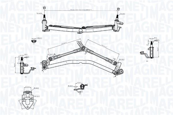 Tringlerie d'essuie-glace MAGNETI MARELLI ref. 085570757010