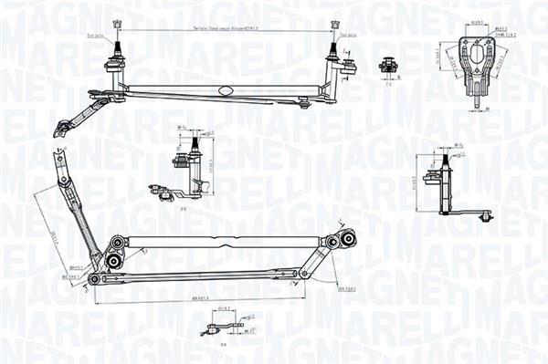 Varillaje de limpiaparabrisas MAGNETI MARELLI ref. 085570759010
