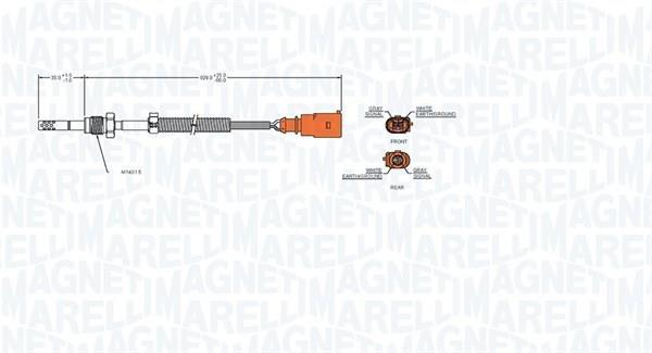 Palpeur, température des gaz MAGNETI MARELLI ref. 172000027010