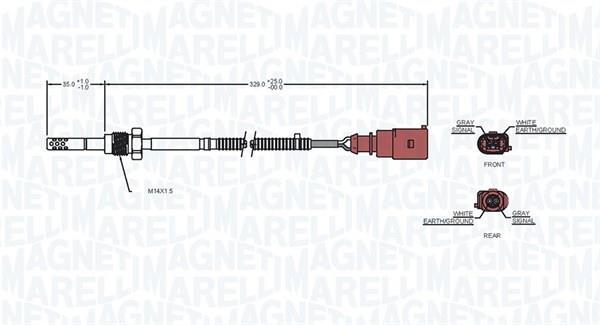 Sensor, temperatura gas de escape MAGNETI MARELLI ref. 172000029010