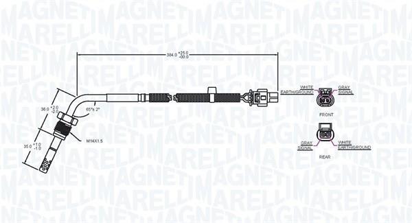 Palpeur, température des gaz MAGNETI MARELLI ref. 172000061010