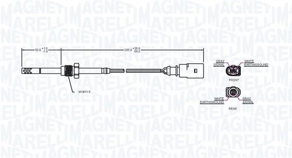 Palpeur, température des gaz MAGNETI MARELLI ref. 172000075010