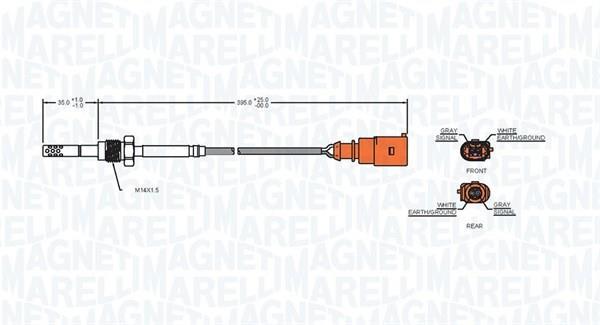 Sensor, temperatura gas de escape MAGNETI MARELLI ref. 172000083010