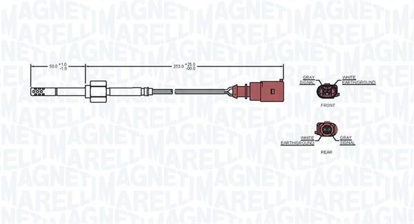 Palpeur, température des gaz MAGNETI MARELLI ref. 172000085010
