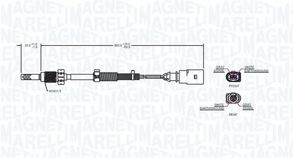 Palpeur, température des gaz MAGNETI MARELLI ref. 172000087010