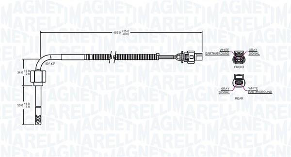 Sensor, temperatura gas de escape MAGNETI MARELLI ref. 172000091010