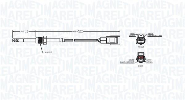 Palpeur, température des gaz MAGNETI MARELLI ref. 172000103010