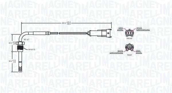Palpeur, température des gaz MAGNETI MARELLI ref. 172000131010