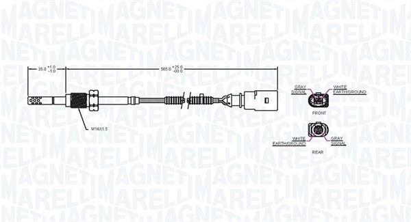 Palpeur, température des gaz MAGNETI MARELLI ref. 172000133010