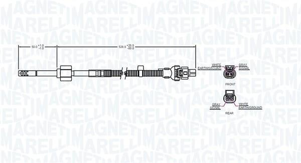 Palpeur, température des gaz MAGNETI MARELLI ref. 172000155010