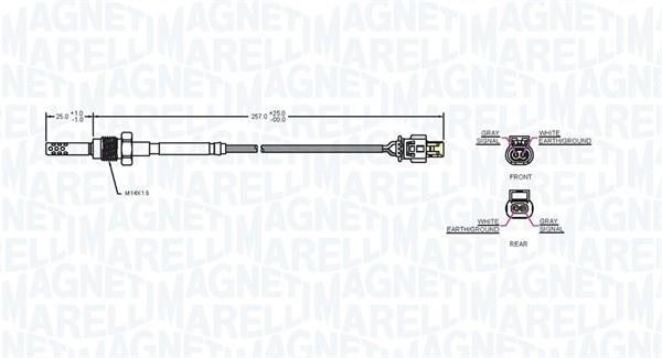 Palpeur, température des gaz MAGNETI MARELLI ref. 172000169010