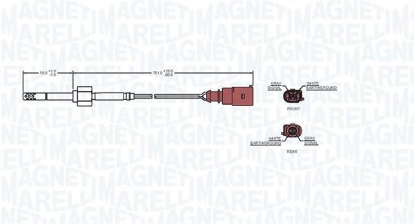 Palpeur, température des gaz MAGNETI MARELLI ref. 172000187010