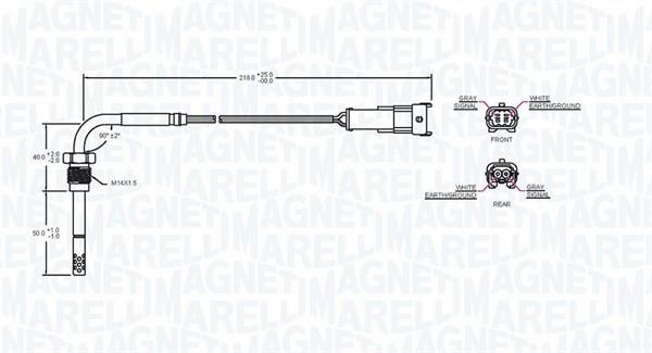 Palpeur, température des gaz MAGNETI MARELLI ref. 172000193010