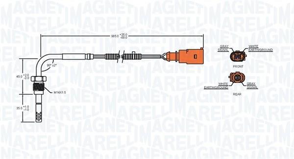 Sonda de temperatura a gás MAGNETI MARELLI ref. 172000201010