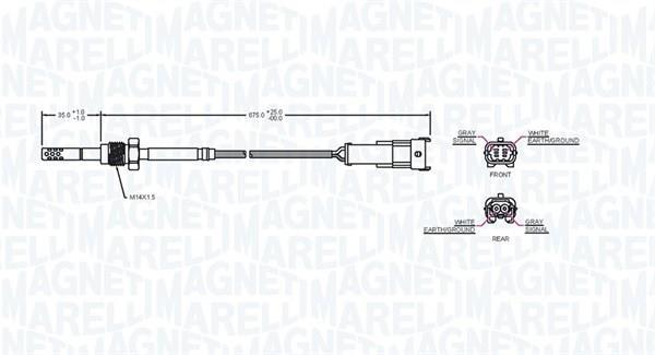 Sonda de temperatura a gás MAGNETI MARELLI ref. 172000211010