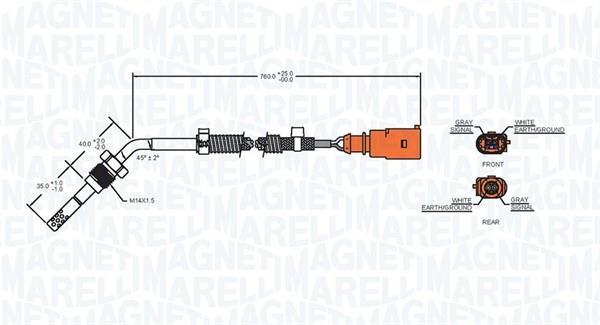 Sonda de temperatura a gás MAGNETI MARELLI ref. 172000217010