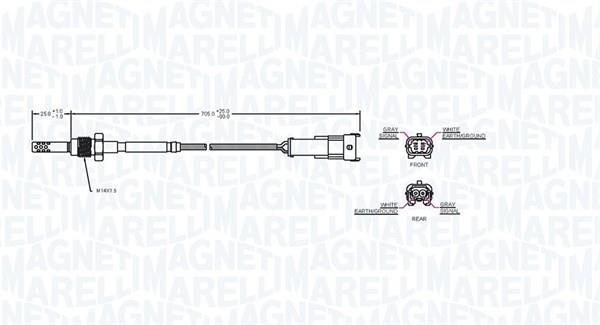 Sonda de temperatura a gás MAGNETI MARELLI ref. 172000219010