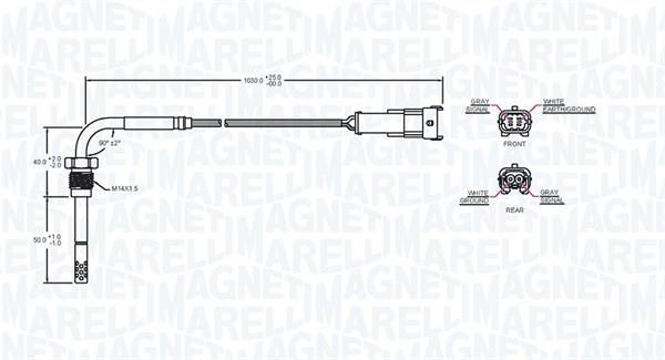 Sonda de temperatura a gás MAGNETI MARELLI ref. 172000231010