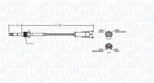 Sonda de temperatura a gás MAGNETI MARELLI ref. 172000237010