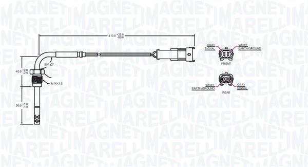 Palpeur, température des gaz MAGNETI MARELLI ref. 172000243010