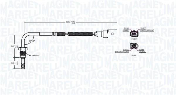 Sonda de temperatura a gás MAGNETI MARELLI ref. 172000247010