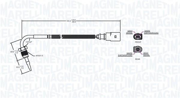 Sonda de temperatura a gás MAGNETI MARELLI ref. 172000251010
