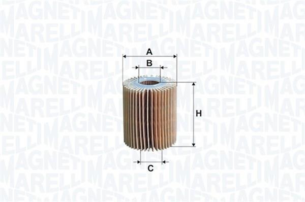 Filtre à huile MAGNETI MARELLI ref. 153071762567