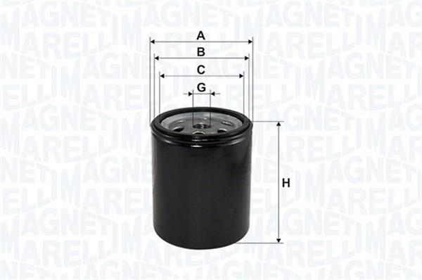 Filtre à carburant (Filtre à gasoil) MAGNETI MARELLI ref. 153071762561