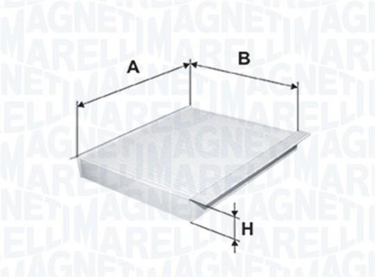 Filtre d'habitacle (Filtre à pollen) MAGNETI MARELLI ref. 350203061100