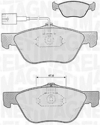 Jogo de 4 pastilhas de travão MAGNETI MARELLI ref. 363916060103