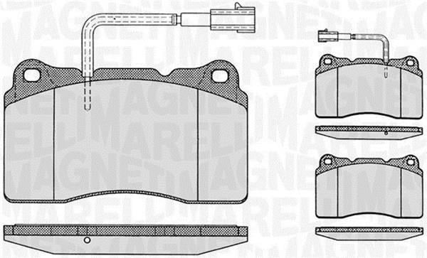 Jeu de 4 plaquettes de frein MAGNETI MARELLI ref. 363916060113
