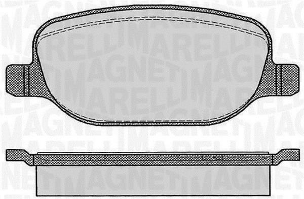 Jogo de 4 pastilhas de travão MAGNETI MARELLI ref. 363916060114