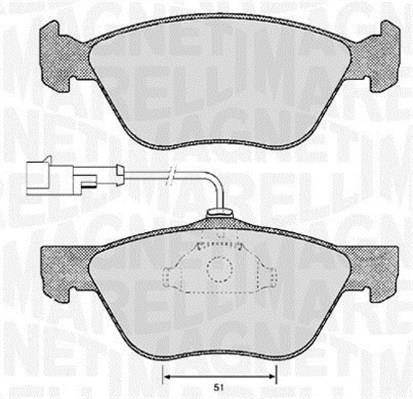 Jogo de 4 pastilhas de travão MAGNETI MARELLI ref. 363916060118