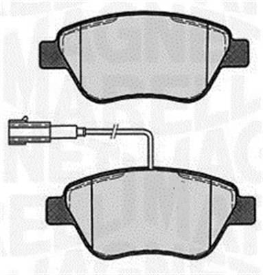 Jeu de 4 plaquettes de frein MAGNETI MARELLI ref. 363916060123