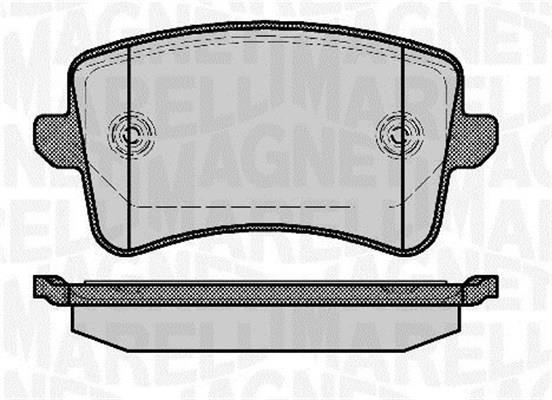 Jeu de 4 plaquettes de frein MAGNETI MARELLI ref. 363916060141