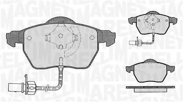Jogo de 4 pastilhas de travão MAGNETI MARELLI ref. 363916060142