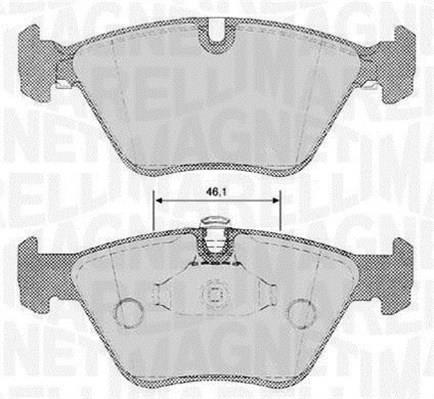 Jeu de 4 plaquettes de frein MAGNETI MARELLI ref. 363916060153