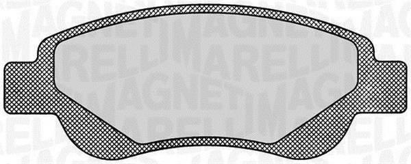 Jeu de 4 plaquettes de frein MAGNETI MARELLI ref. 363916060172