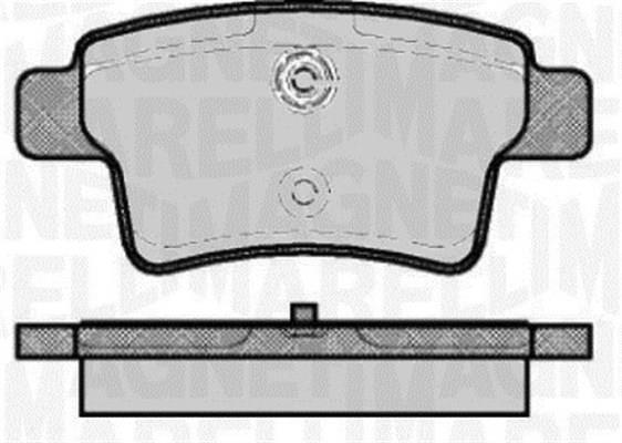 Jeu de 4 plaquettes de frein MAGNETI MARELLI ref. 363916060177