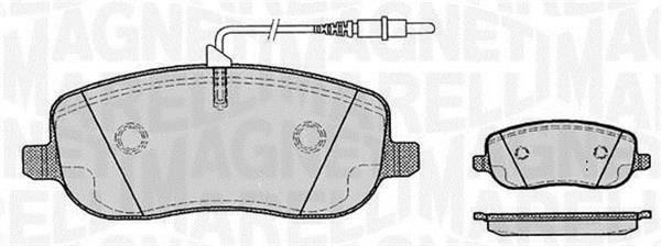Jeu de 4 plaquettes de frein MAGNETI MARELLI ref. 363916060182