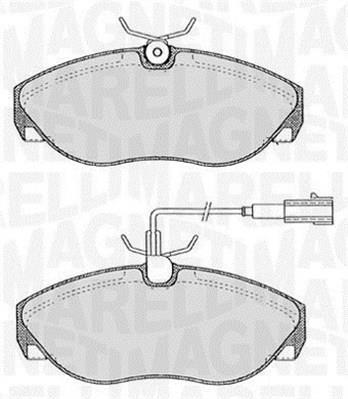 Jogo de 4 pastilhas de travão MAGNETI MARELLI ref. 363916060183
