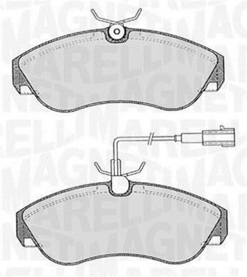 Jogo de 4 pastilhas de travão MAGNETI MARELLI ref. 363916060185