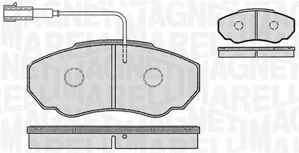 Jogo de 4 pastilhas de travão MAGNETI MARELLI ref. 363916060186