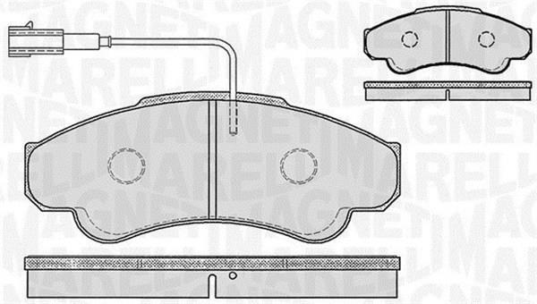 Jogo de 4 pastilhas de travão MAGNETI MARELLI ref. 363916060187