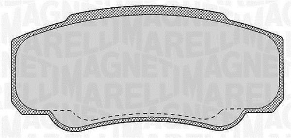 Jogo de 4 pastilhas de travão MAGNETI MARELLI ref. 363916060188