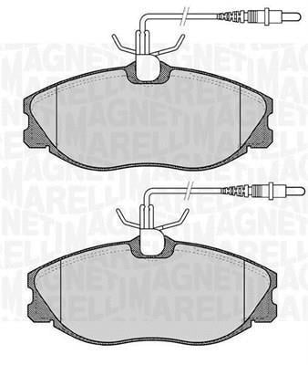 Jeu de 4 plaquettes de frein MAGNETI MARELLI ref. 363916060202