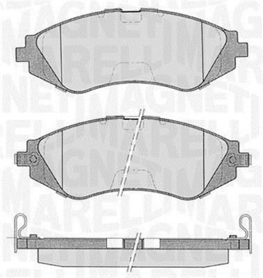 Jogo de 4 pastilhas de travão MAGNETI MARELLI ref. 363916060207